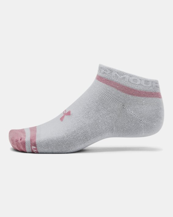 Unisex UA Essential 3-Pack Low Socks in Pink image number 3